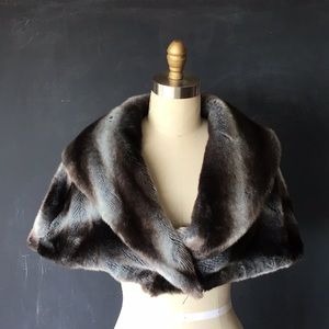 Faux Fur 2 Toned Fur Caplet by Eliza J